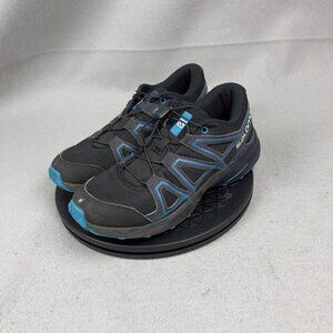 SALOMON SPEEDCROSS Shoe Trail Running Hiking Black Blue Womens Size 5